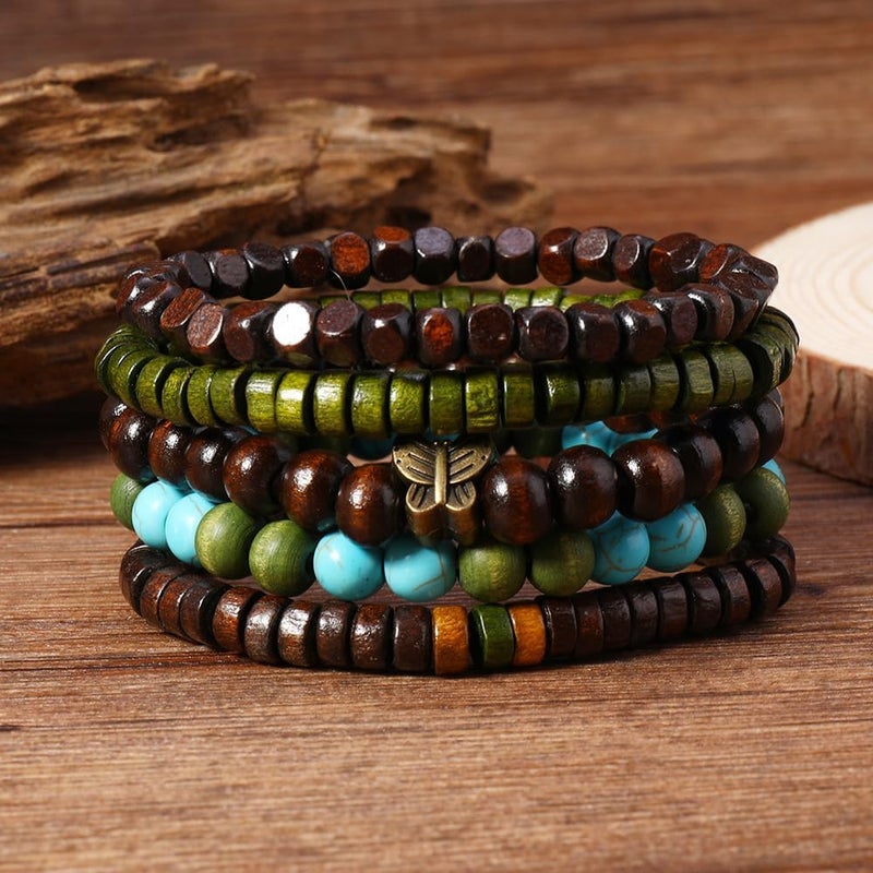 JAVMOO Gothic Bracelet Adjustable Punk Braided Leather Multilayer Grunge Set Bracelets Emo Metal Cuff Wrap Bangles Meaningful Gift - Image 2